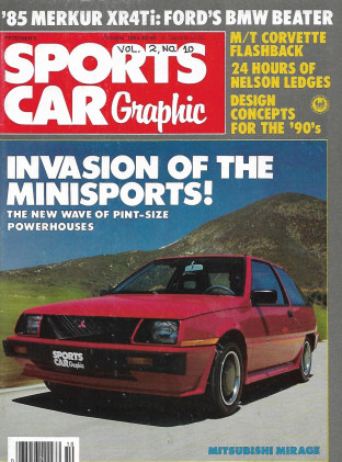 SPORTS CAR GRAPHIC 1984 OCT - XR4Ti, M/T VETTE,MITSU MIRAGE,MINI COOPER HISTORY